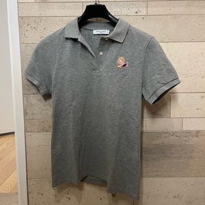 Grey Classic Maison Kitsune polo - Medium - Dressed Fox - NWT